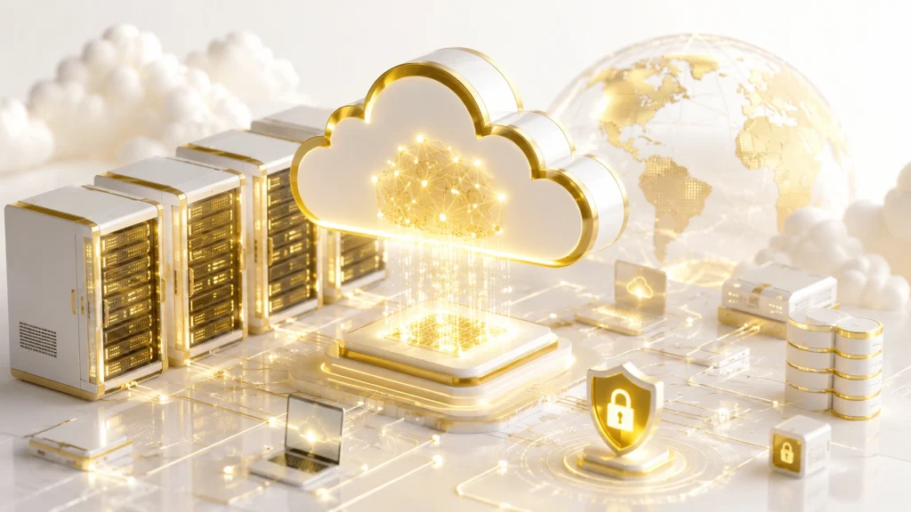 White gold server network for cloud computing solutions