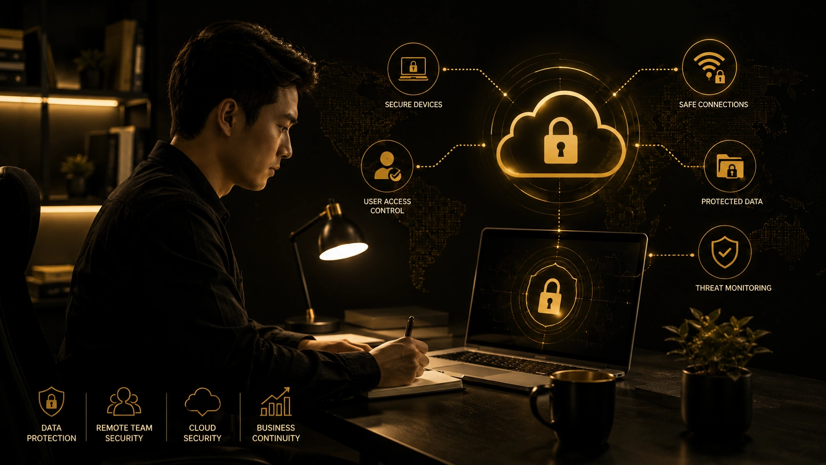 Cloud security solutions for secure remote access and business data protection
