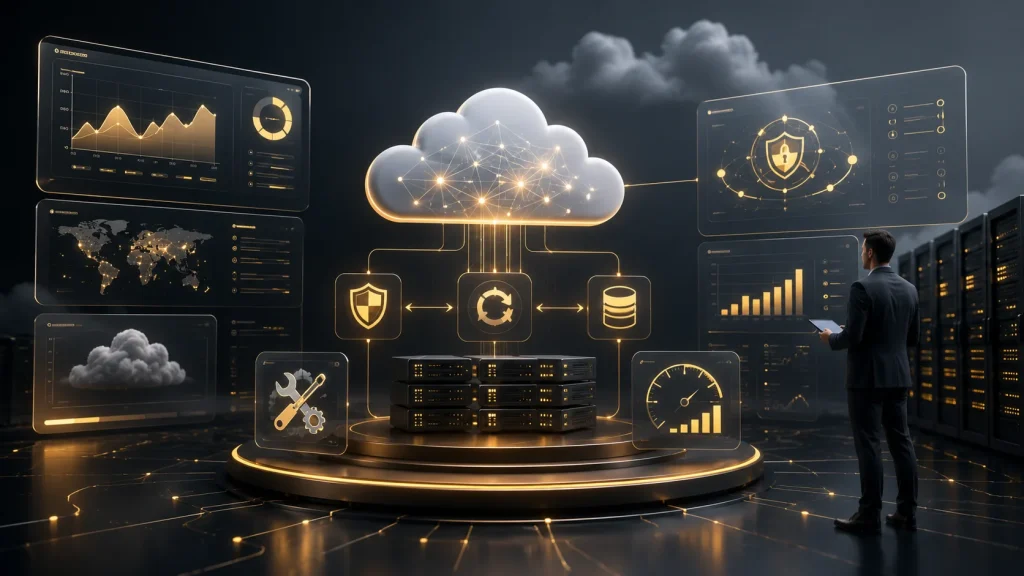 Cloud infrastructure supporting how to create a website using WordPress securely